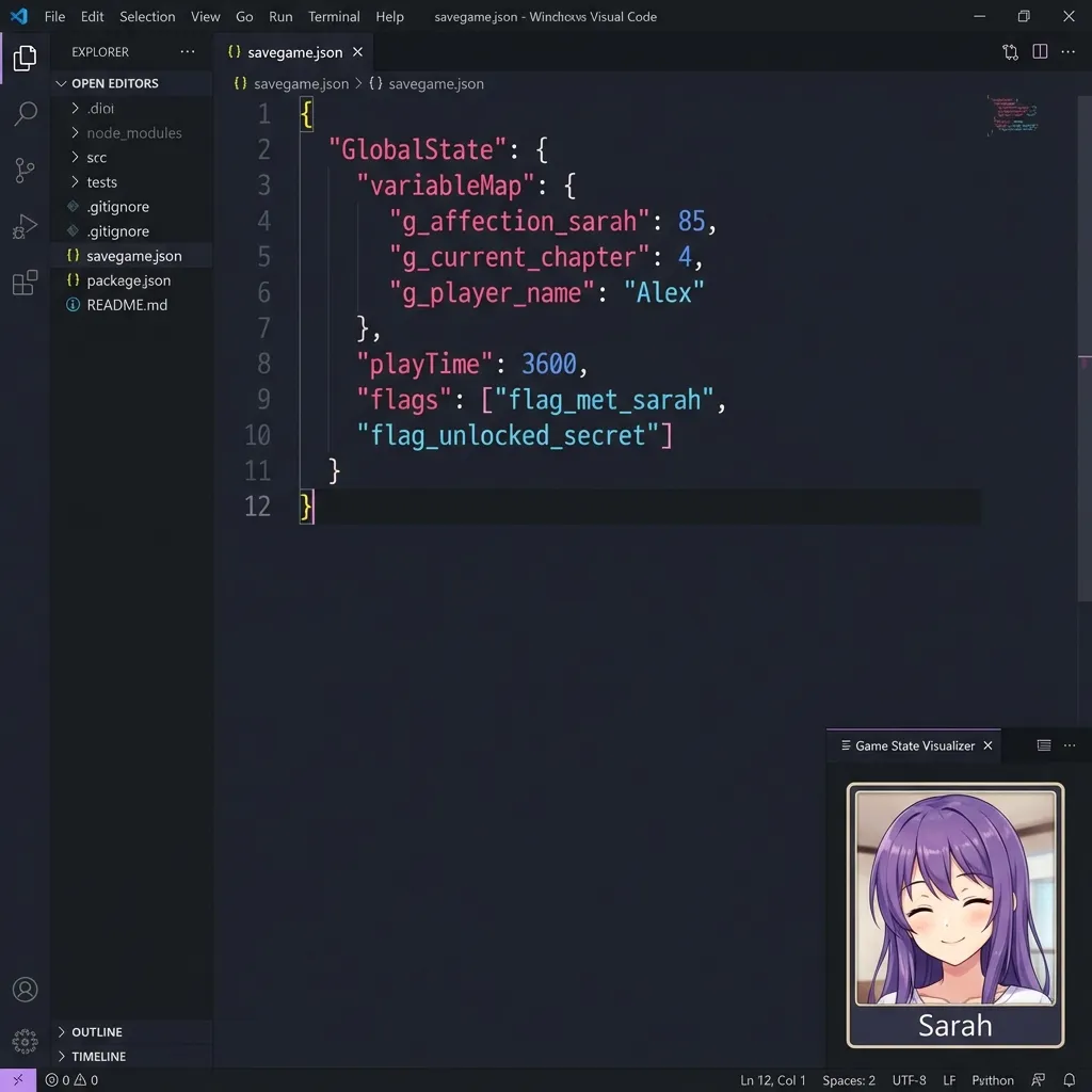 NaniNovel Save Editor Interface